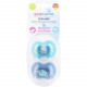 Dummy latex BABY-NOVA (Baby it is new) orthodontic with the drawing and a ring size 1 from 0 to 6 months color in assortment of 2 pieces Dummy latex BABY-NOVA (Baby it is new) orthodontic with the drawing and a ring size 1 from 0 to 6 months color in assortment of 2 pieces