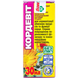 Phytoconcentrate Kordevit Ecohoney for normalization of exchange processes and functions of heart of 30 ml