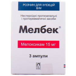 Melbek solution for infection. 15 mg of amp. 1.5 ml No. 3