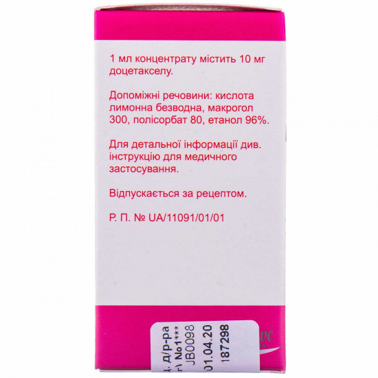 Dotsetaksel Ebeve konts. for solution for inf. 10mg/ml fl. 2 ml (20 mg) No. 1 Dotsetaksel Ebeve konts. for solution for inf. 10mg/ml fl. 2 ml (20 mg) No. 1