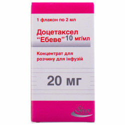 Dotsetaksel Ebeve konts. for solution for inf. 10mg/ml fl. 2 ml (20 mg) No. 1