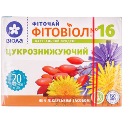 Fitoviol No. 16 Sakharosnizhayushchy phytotea in the filter packages of 1.5 g 20 pieces