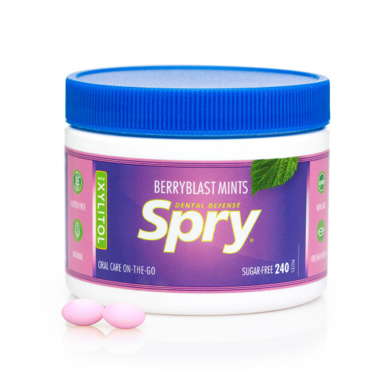 Dragee of SPRY (Spray) natural berry explosion with xylitol packing of 240 pieces Dragee of SPRY (Spray) natural berry explosion with xylitol packing of 240 pieces
