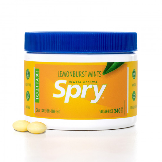 Драже SPRY (Спрай) натуральное лимонный взрыв с ксилитом упаковка 240 шт Драже SPRY (Спрай) натуральное лимонный взрыв с ксилитом упаковка 240 шт