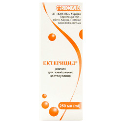 Ectericidum solution for an external comment quarrystone. 250 ml