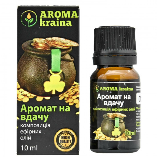 Композиція ефірних олій AROMA KRAINA (Арома країна) Аромат на удачу 10 мл Композиція ефірних олій AROMA KRAINA (Арома країна) Аромат на удачу 10 мл