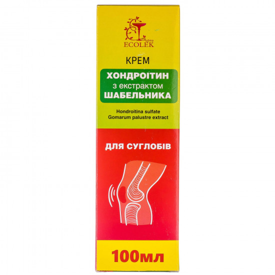 Joint cream Ecolek chondroitin with extract of a sabelnik of 100 ml Joint cream Ecolek chondroitin with extract of a sabelnik of 100 ml