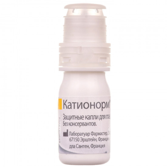 Катіонорм краплі очні емульсія при симптомах сухого ока флакон 10 мл Катіонорм краплі очні емульсія при симптомах сухого ока флакон 10 мл