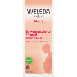 Oil for a body of WELEDA for prevention of emergence of extensions a bottle with the doser of 100 ml