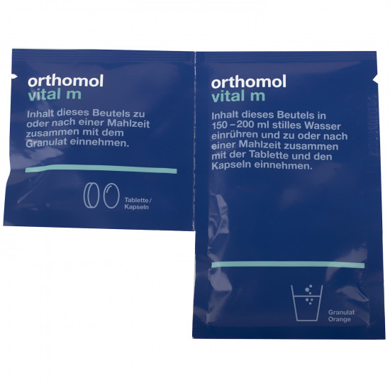 Ортомол Вітал М (Orthomol Vital M) вітамінний комплекс для чоловічого здоров'я гранули апельсин + таблетки + капсули на курс прийому 30 днів Ортомол Вітал М (Orthomol Vital M) вітамінний комплекс для чоловічого здоров'я гранули апельсин + таблетки + капсули на курс прийому 30 днів