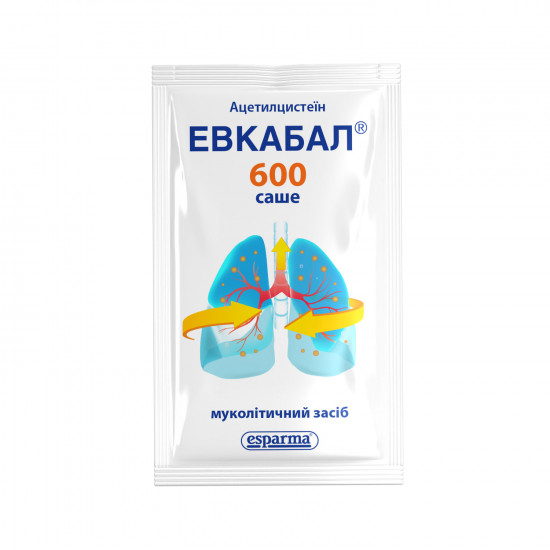 Evkabal of 600 sachets of a time. for shouted. solution of 600 mg of a sachet of 3 g No. 20 Evkabal of 600 sachets of a time. for shouted. solution of 600 mg of a sachet of 3 g No. 20