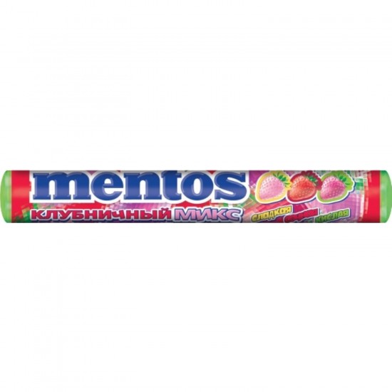 Dragee chewing MENTOS Strawberry mix of 37 g Dragee chewing MENTOS Strawberry mix of 37 g
