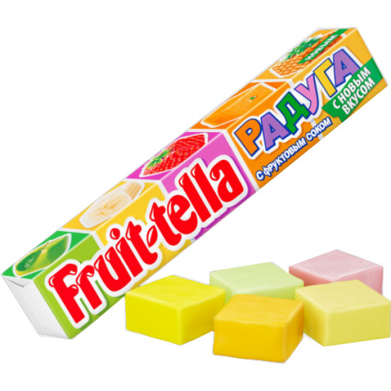 Цукерки жувальні FRUIT-TELLA (Фрутелла) Веселка 41 г Цукерки жувальні FRUIT-TELLA (Фрутелла) Веселка 41 г