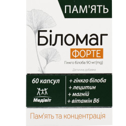 Биломаг Форте капсулы для улучшения памяти и концентрации внимания 6 блистеров по 10 шт