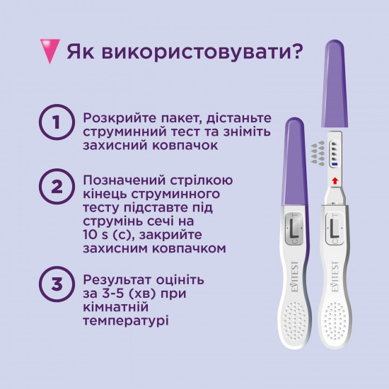 The test for definition of pregnancy of EVITEST of jet 1 piece The test for definition of pregnancy of EVITEST of jet 1 piece