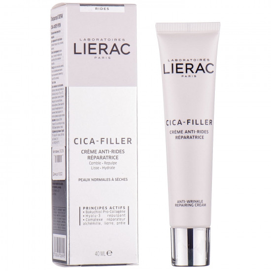 Крем для обличчя LIERAC (Лієрак) Cica-Filler (Сіка-Філлер), що відновлює проти зморшок для нормальної та сухої шкіри 40 мл Крем для обличчя LIERAC (Лієрак) Cica-Filler (Сіка-Філлер), що відновлює проти зморшок для нормальної та сухої шкіри 40 мл
