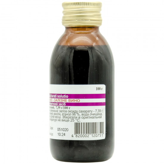 Solution perorat iron wine. fl. 100 g Solution perorat iron wine. fl. 100 g