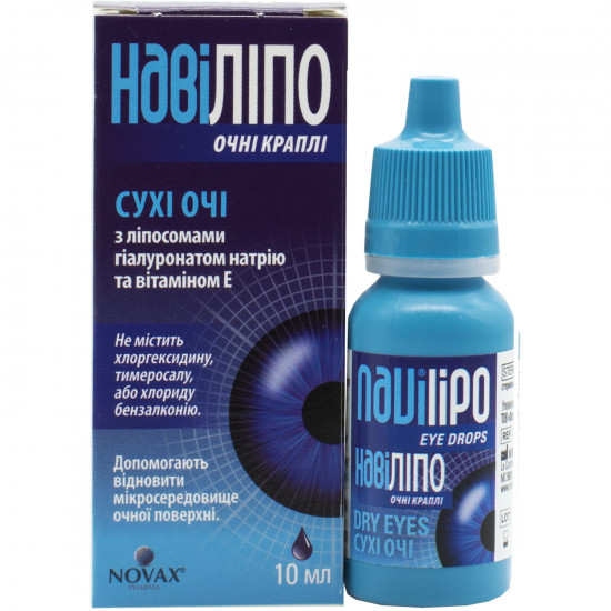 Lippo's Nav dry eyes of a drop eye microenvironments, eye for restoration, bottle of 10 ml