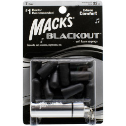 Tab earplugs ear BlackOut foam from polyurethane black 7 couples + a container
