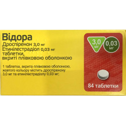 Vidora of the tab. of p/o 3mg/0.03mg No. 84