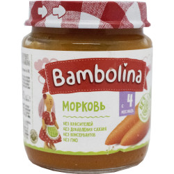 Пюре овочеве дитяче BAMBOLINA (Бамболіна) Морква з 4-х місяців 100 г