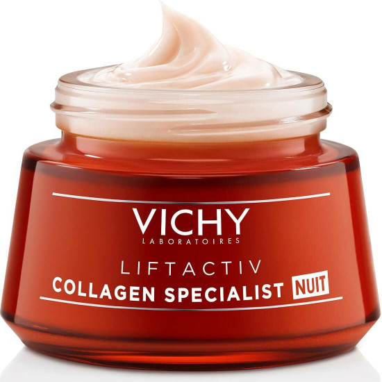 Cream for the person VICHY (Vichy) Liftaktiv Collagen night anti-aging z efekty corrections of wrinkles, giving of elasticity and recovery of skin of 50 ml Cream for the person VICHY (Vichy) Liftaktiv Collagen night anti-aging z efekty corrections of wrinkles, giving of elasticity and recovery of skin of 50 ml