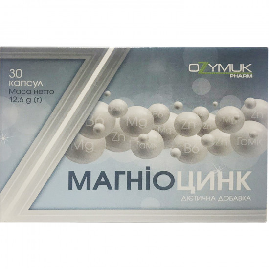 Магніоцинк Вітаміни та мінеральні речовини капсули упаковка 30 шт Магніоцинк Вітаміни та мінеральні речовини капсули упаковка 30 шт