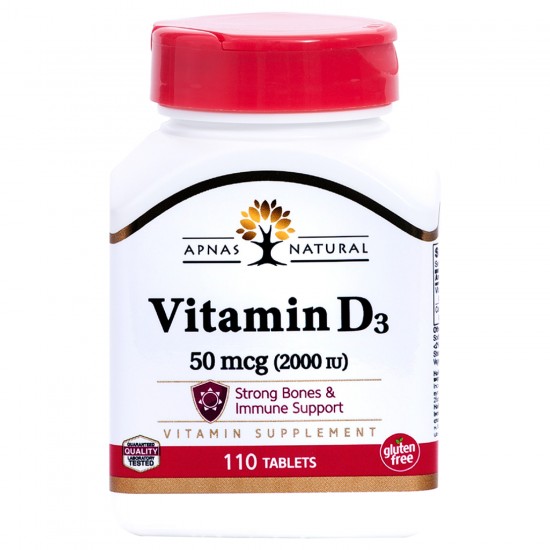 D3 2000MO APNAS NATURAL vitamin (Apnas Natural) of a tablet of bank of 110 pieces D3 2000MO APNAS NATURAL vitamin (Apnas Natural) of a tablet of bank of 110 pieces