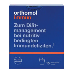 Orthopier Immun (Orthomol Immun) a vitamin complex for a raising of immunity of a granule with vitamin C, D, zinc on a course of reception of 15 days
