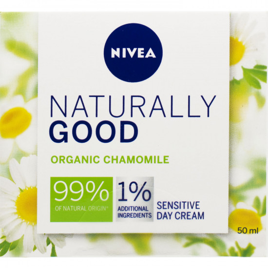 Крем для обличчя NIVEA (Нивея) для чутливої шкіри денної Naturally Good 50 мл Крем для обличчя NIVEA (Нивея) для чутливої шкіри денної Naturally Good 50 мл