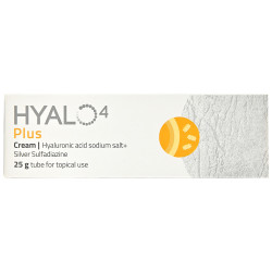 Gialo4 Plus cream for treatment of damages of skin, burns of the first and second degrees, trophic and metabolic ulcer and decubituses of a tube of 25 g