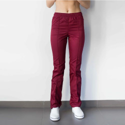 Trousers medical Marsala color women's size 54
