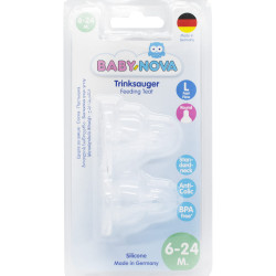 Pacifier silicone BABY-NOVA (Baby it is new) the L round from 6 to 24 months of 2 pieces