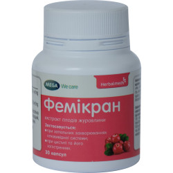 Фемікран капсули при запальних захворюваннях сечовивідної системи банку 30 шт