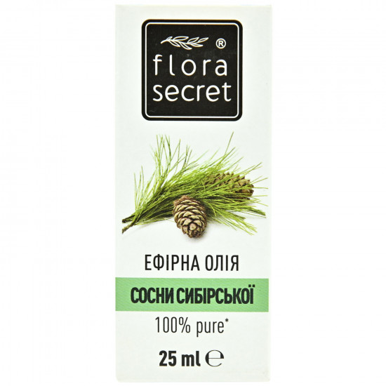Олія FLORA SECRET (Флора Сикрет) Сосни сибірської ефірна 25 мл Олія FLORA SECRET (Флора Сикрет) Сосни сибірської ефірна 25 мл