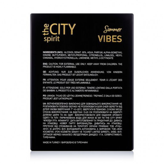 The City Spirit Summer Vibes Flamingo Парфумована вода жіноча, 50 мл The City Spirit Summer Vibes Flamingo Парфумована вода жіноча, 50 мл
