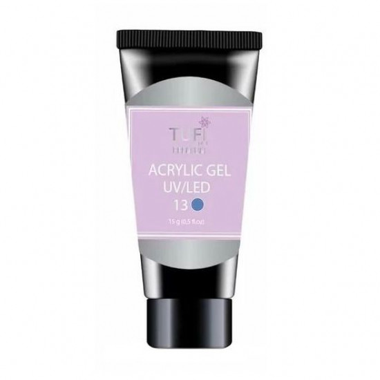 Acrylic-gel for nails of Tufi Profi Premium Acrylic Gel UV/LED, 13 Cornflower, 15 g Acrylic-gel for nails of Tufi Profi Premium Acrylic Gel UV/LED, 13 Cornflower, 15 g