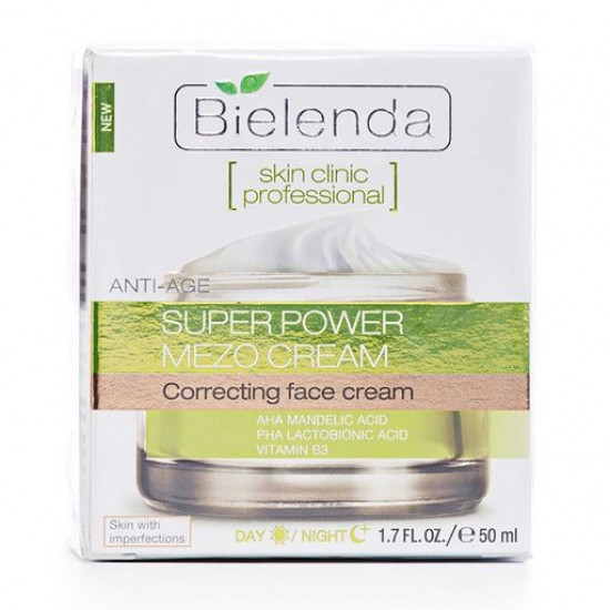 Активний коригуючий крем для обличчя Bielenda Skin Clinic Professional з мигдальною та лактобіоновою кислотою, 50 мл Активний коригуючий крем для обличчя Bielenda Skin Clinic Professional з мигдальною та лактобіоновою кислотою, 50 мл