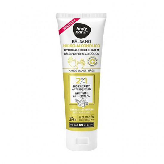 Антисептичний крем-бальзам для рук Body Natur Hydroalcoholic Balm Marula Oil з маслом марули, 100 мл Антисептичний крем-бальзам для рук Body Natur Hydroalcoholic Balm Marula Oil з маслом марули, 100 мл