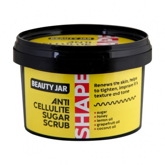 Антицеллюлитный сахарный скраб для тела Beauty Jar Shape Anti-Cellulite Sugar Scrub, 250 г
Антицеллюлитный сахарный скраб для тела Beauty Jar Shape Anti-Cellulite Sugar Scrub, 250 г