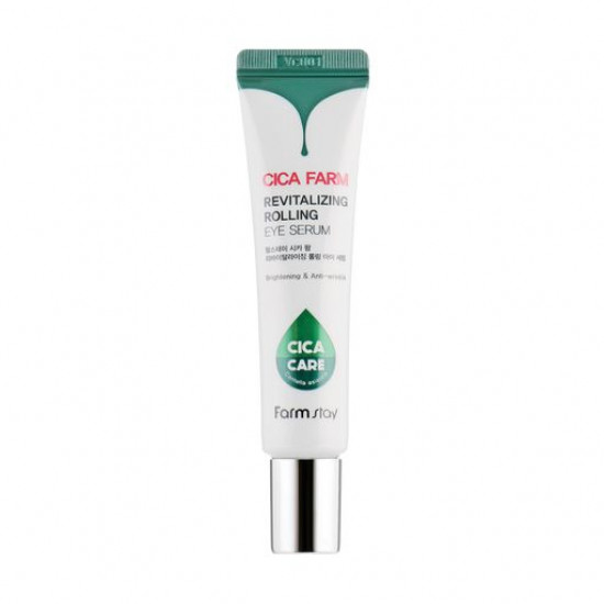 Антивікова сироватка для шкіри навколо очей FarmStay Cica Farm Revitalizing Rolling Eye Serum відновлююча, 25 мл Антивікова сироватка для шкіри навколо очей FarmStay Cica Farm Revitalizing Rolling Eye Serum відновлююча, 25 мл