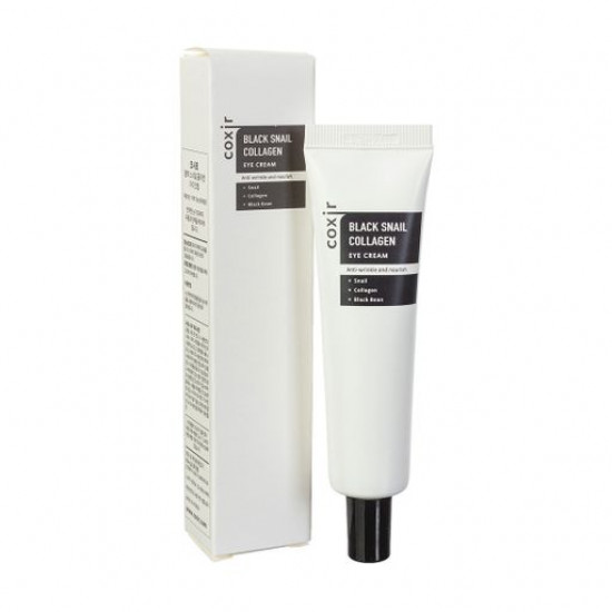 Антивіковий крем для шкіри навколо очей Coxir Black Snail Collagen Eye Cream, 30 мл Антивіковий крем для шкіри навколо очей Coxir Black Snail Collagen Eye Cream, 30 мл