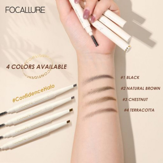 Автоматичний олівець для брів Focallure Silky Shaping Brows Pencil 01 Black, 0.16 г Автоматичний олівець для брів Focallure Silky Shaping Brows Pencil 01 Black, 0.16 г