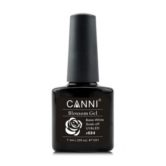 База під акварельний гель-лак для нігтів Canni Blossom Gel 684 Біла, 7.3 мл База під акварельний гель-лак для нігтів Canni Blossom Gel 684 Біла, 7.3 мл