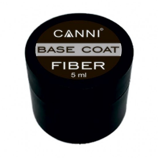 Базове покриття для гель-лаку Canni Fiber Base з армуючими волокнами, 5 мл Базове покриття для гель-лаку Canni Fiber Base з армуючими волокнами, 5 мл