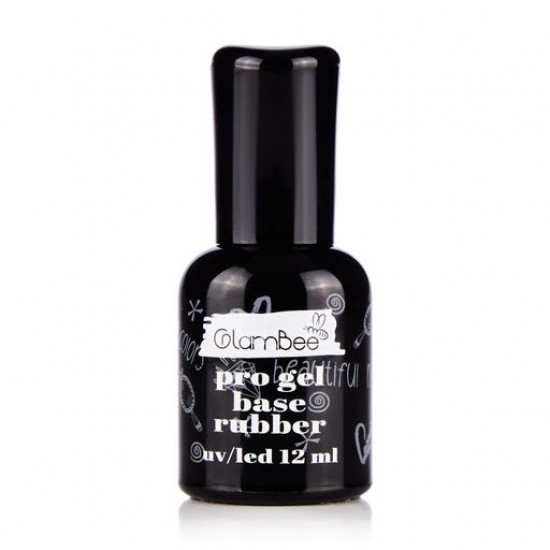 Базове каучукове покриття для гель-лаку GlamBee ProGel Base Rubber, 12 мл Базове каучукове покриття для гель-лаку GlamBee ProGel Base Rubber, 12 мл