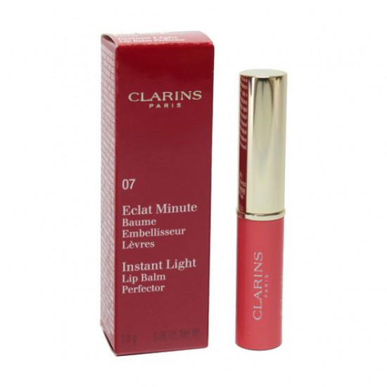 Блиск для губ Clarins Instant Light Lip Balm Perfector, 07 Hot Pink, 1.8 г Блиск для губ Clarins Instant Light Lip Balm Perfector, 07 Hot Pink, 1.8 г