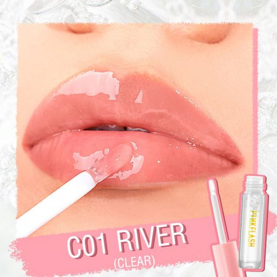 Pinkflash Ever Glossy Moist Lipgloss C01 River lip gloss, 16.5 g Pinkflash Ever Glossy Moist Lipgloss C01 River lip gloss, 16.5 g