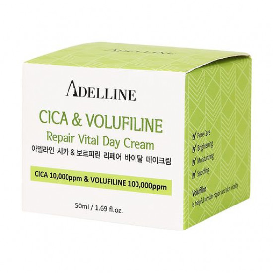 Денний крем для лица Adelline Cica Volufiline Repair Vital Day Cream с центелой и волюфилином, 50 мл
Денний крем для лица Adelline Cica Volufiline Repair Vital Day Cream с центелой и волюфилином, 50 мл