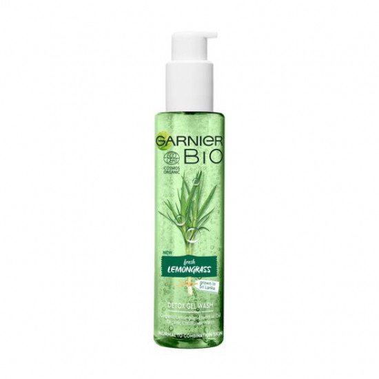 Детокс-гель для вмивання Garnier Bio Fresh Lemongrass Detox Gel Wash з екстрактом лемонграсу для нормальної та комбінованої шкіри, 150 мл Детокс-гель для вмивання Garnier Bio Fresh Lemongrass Detox Gel Wash з екстрактом лемонграсу для нормальної та комбінованої шкіри, 150 мл